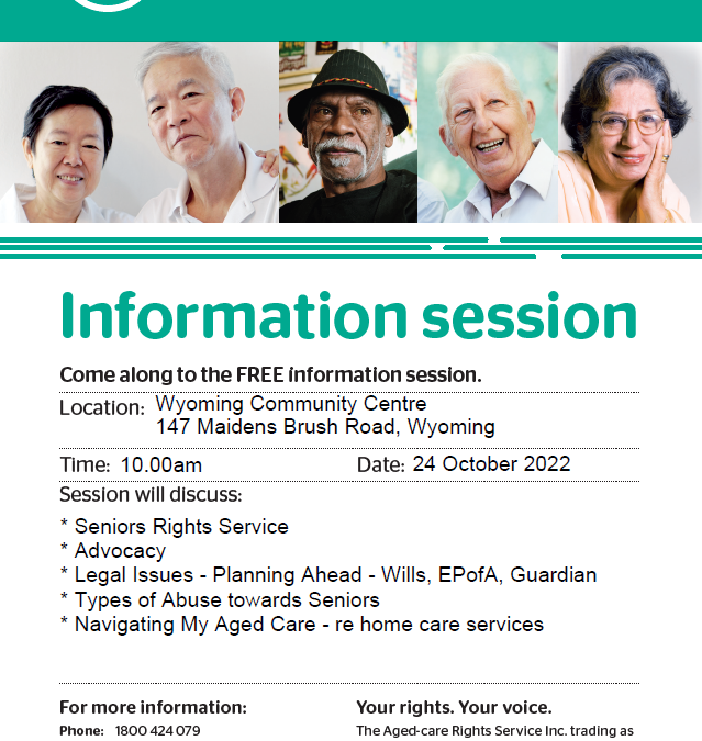 Seniors Rights Services – Information Session